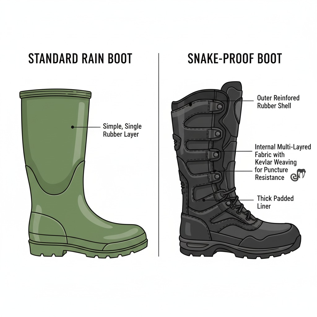 Rain Boots vs Snake-Proof Boots