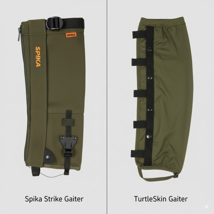 Spika Strike Gaiters vs. TurtleSkin SnakeArmor Gaiters 